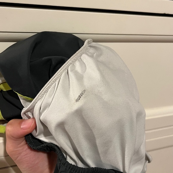 Nike Dri-Fit Tempo Black with Yellow Highlight Shorts - Picture 5 of 6